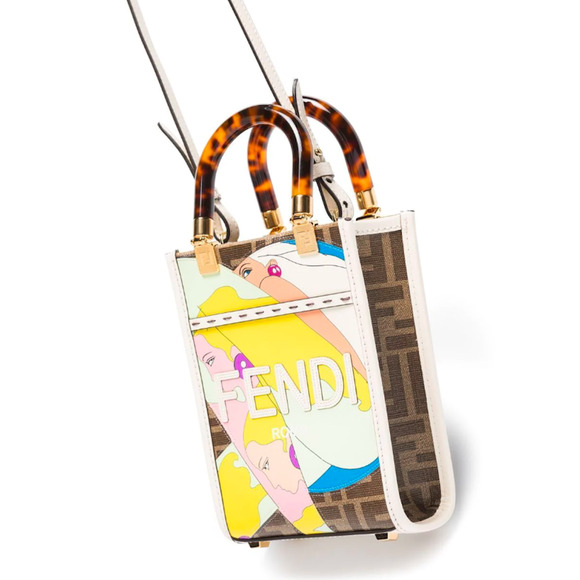 NEW FENDI MINI SUNSHINE FF SUMMER CROSSBODY TOTE BAG PURSE NWT AUTH! - Picture 3 of 16